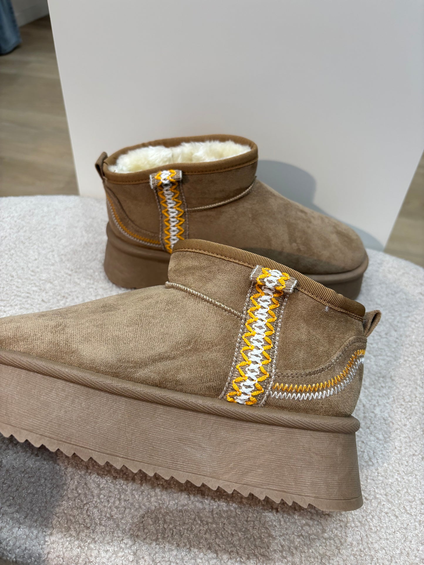 Bottines beige
