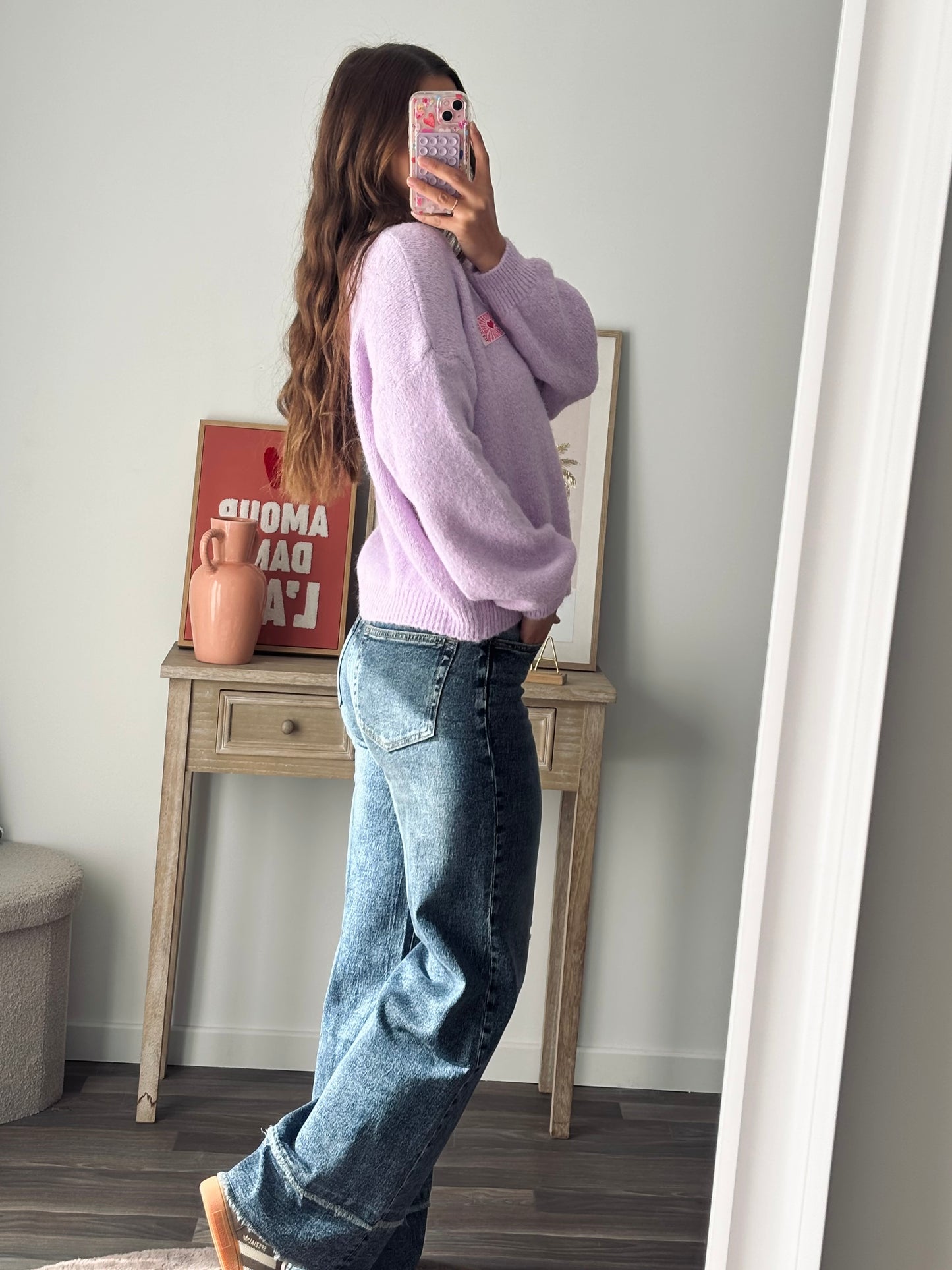 Jean Wide Leg/Straight - Détails Frange