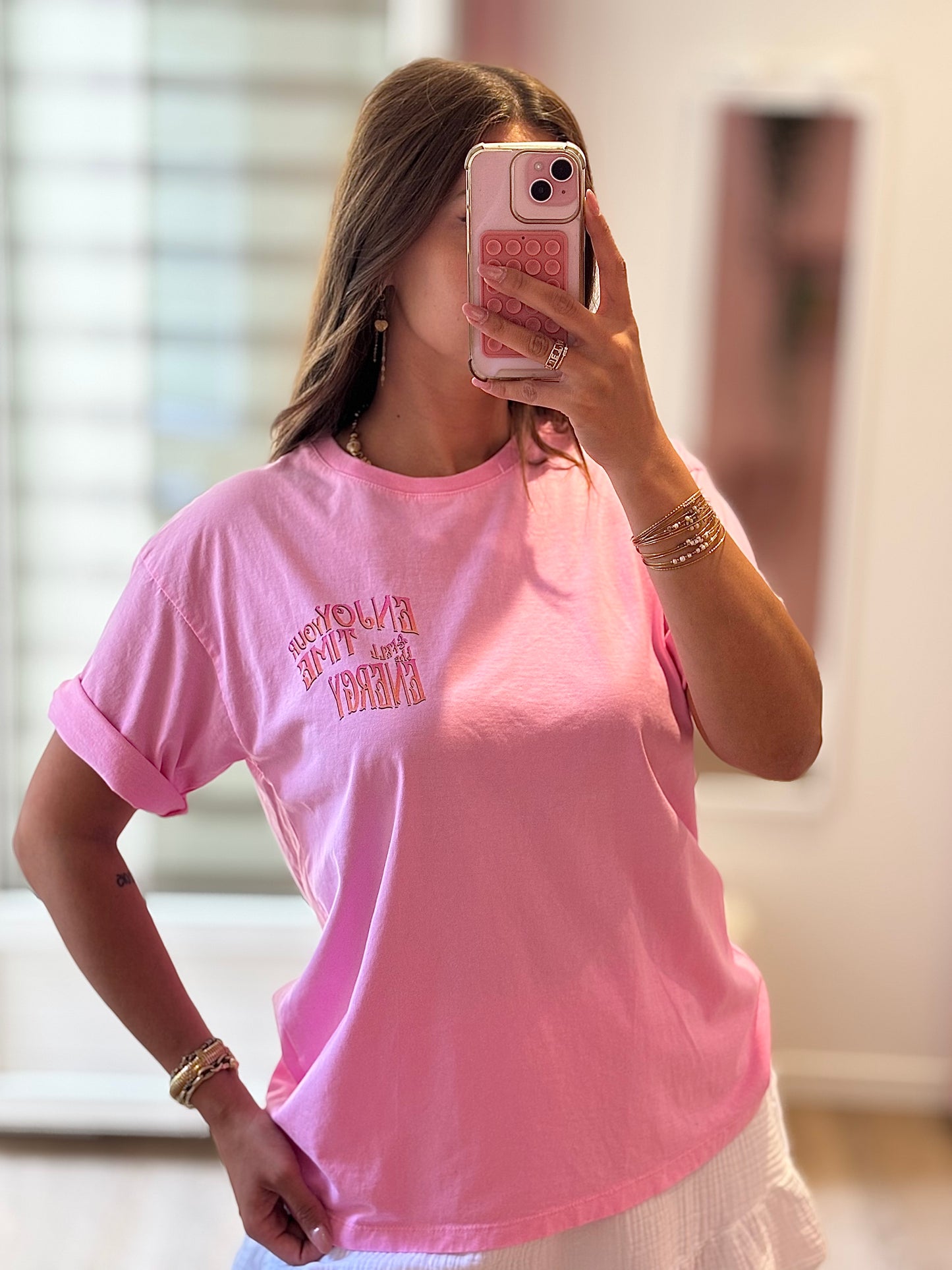 T-shirt ENJOY YOUR TIME rose
