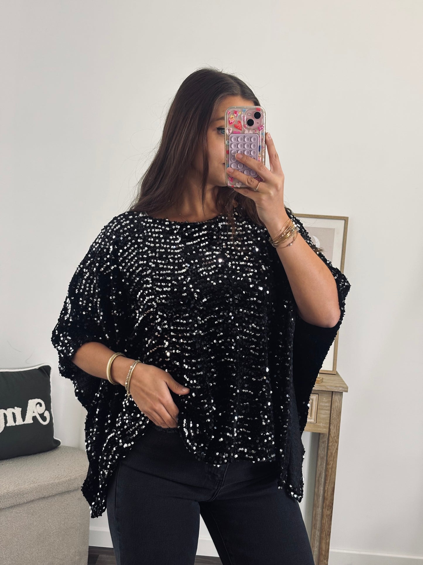 Blouse Cape - Argenté