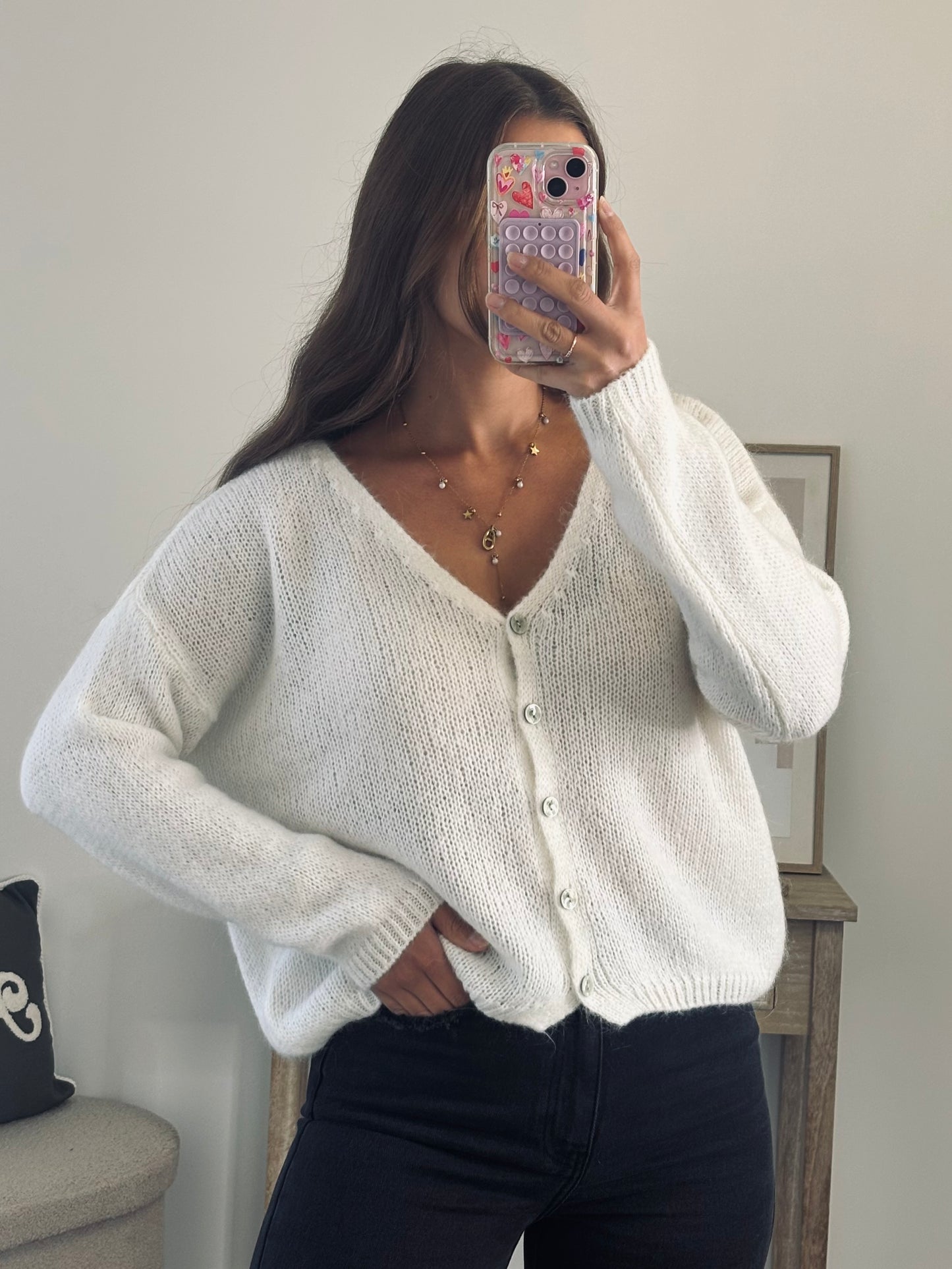 Gilet Coloré - Blanc