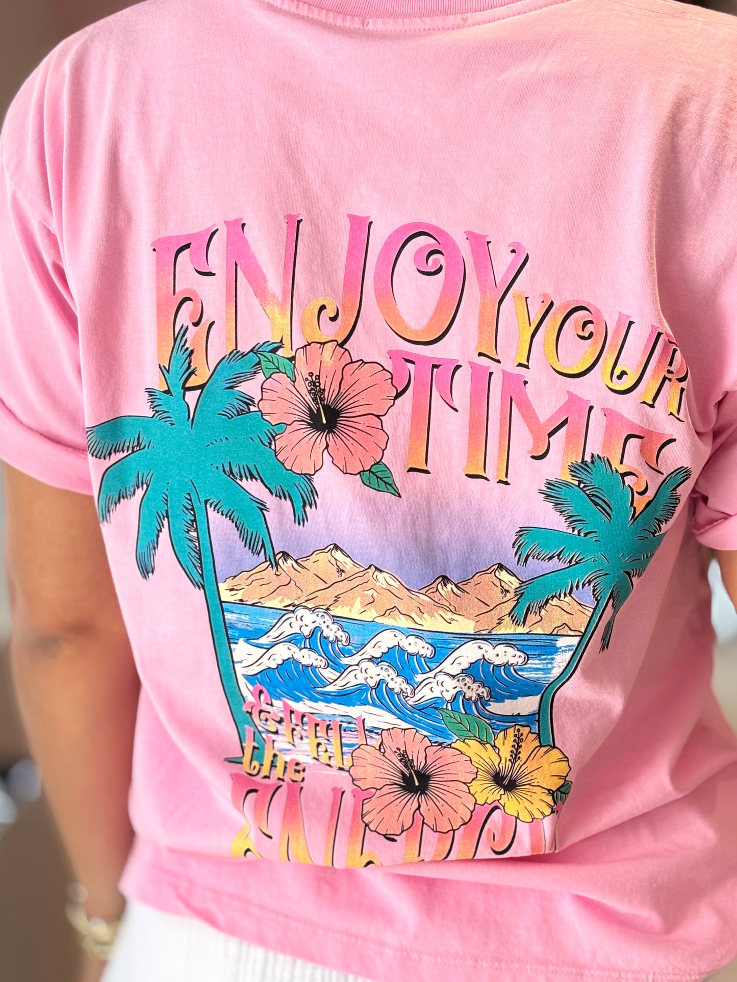 T-shirt ENJOY YOUR TIME rose