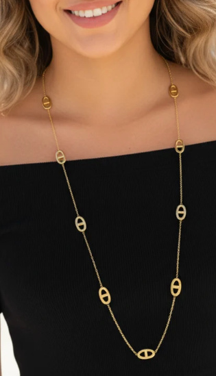 Collier - Sautoir Maille Marine