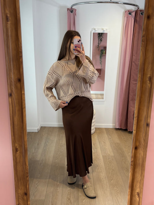Jupe Théa chocolat