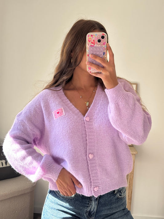 Gilet « Le Soleil » - Lila