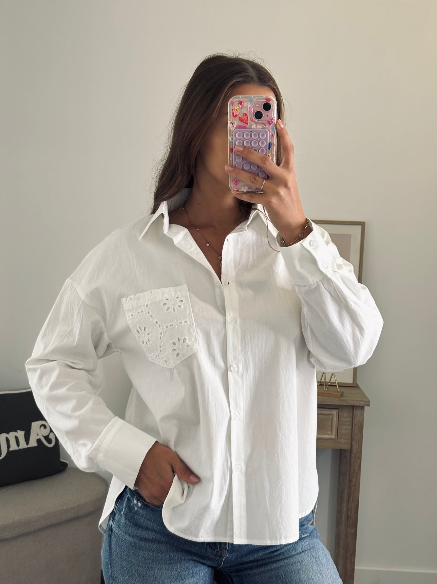 Chemise Blanche - Détails Brodés