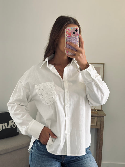 Chemise Blanche - Détails Brodés