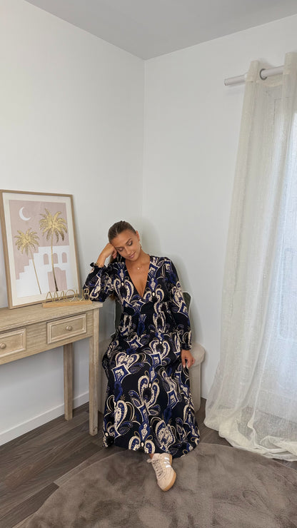 Robe Longue Imprimée Paisley