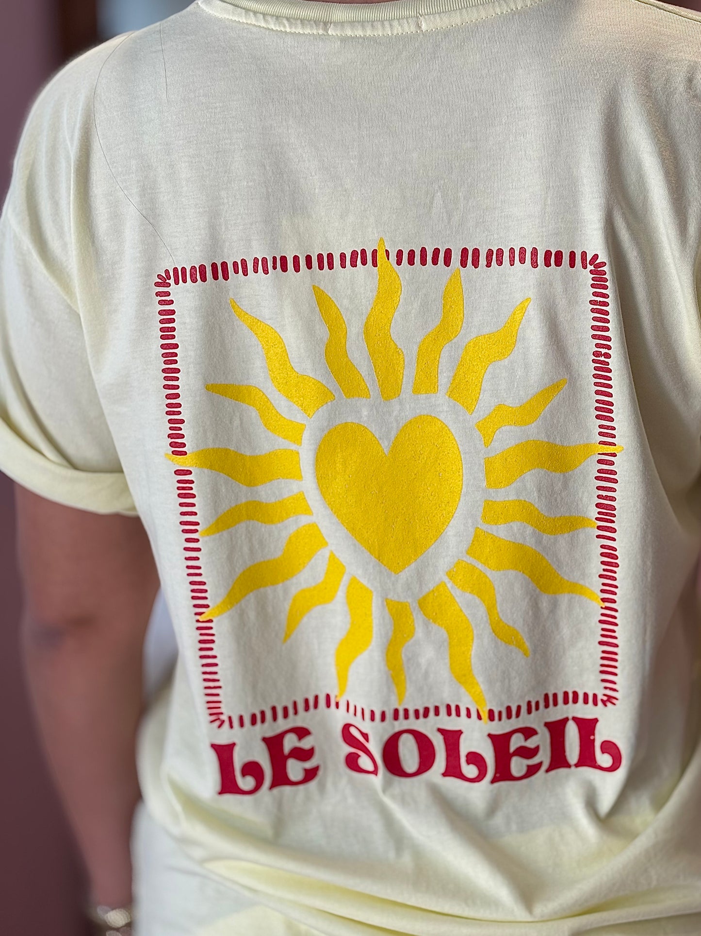 T-shirt SOLEIL jaune clair
