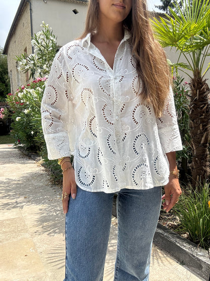 Chemise Brodée - Blanche