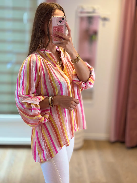 Chemise Fluide Rayée - Colorée