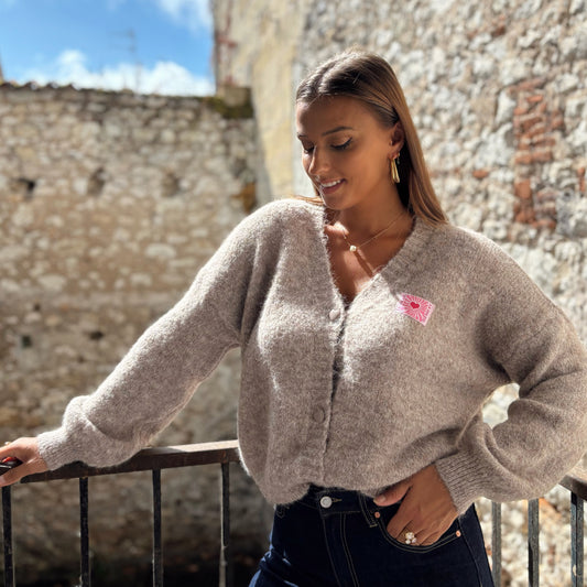 Gilet « Le Soleil » - Taupe