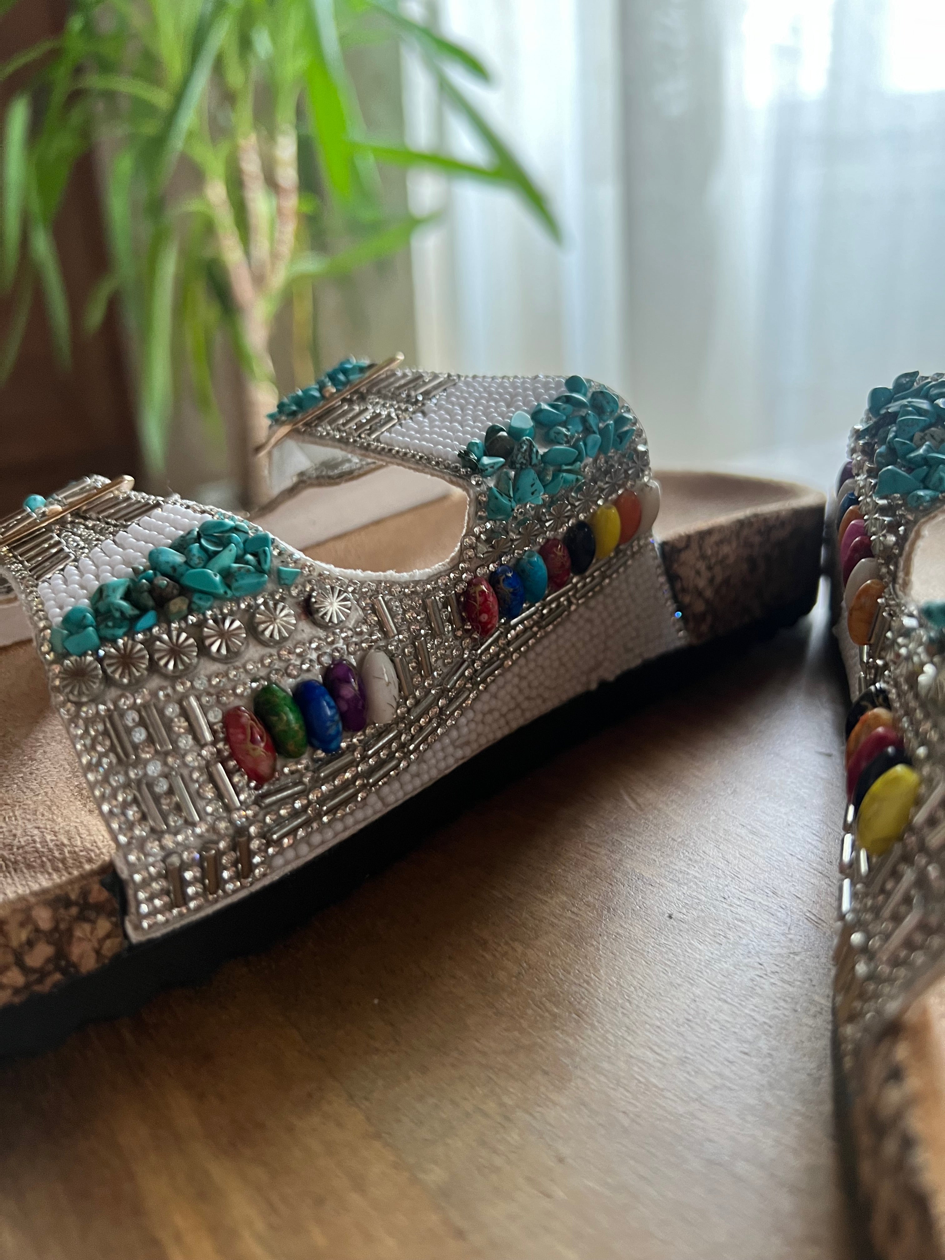 Sandales perles blanches Coup de Coeur