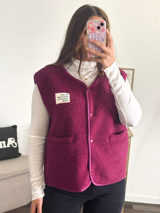 Gilet Moumoute - Framboise