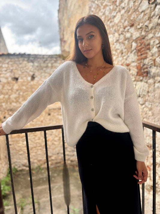 Gilet Coloré - Blanc