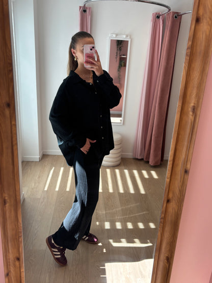 Pantalon en Gaze de Coton - Noir