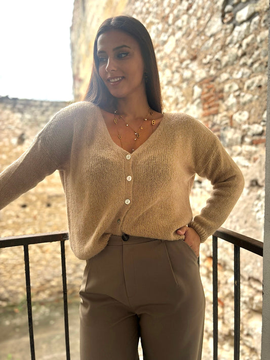 Gilet Coloré - Camel