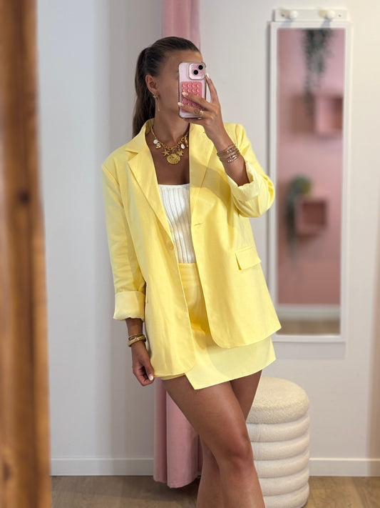 Blazer en Lin - Jaune Pastel