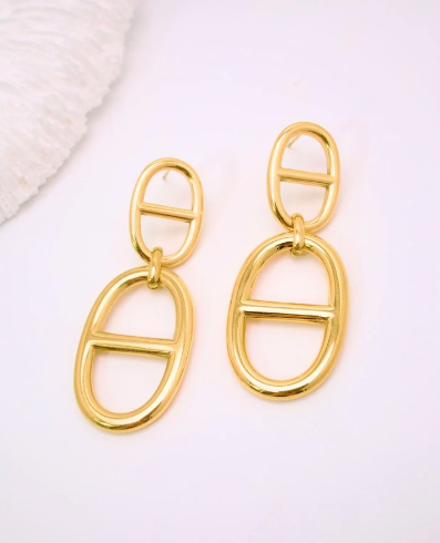 Boucle d'oreille - Maille Marine