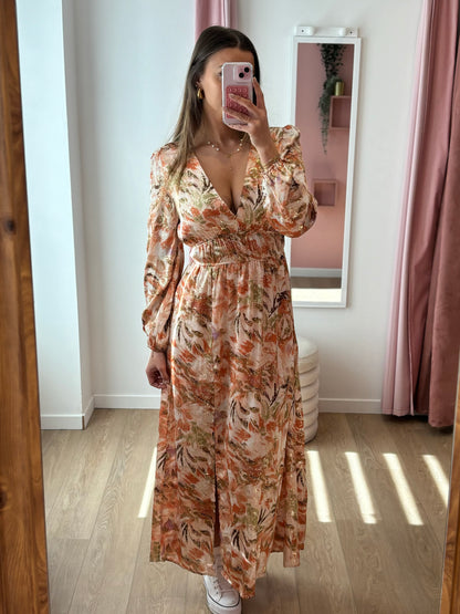 Robe longue terracota