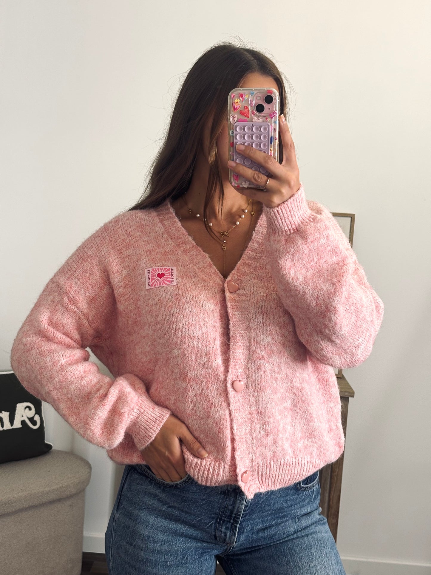 Gilet « Le Soleil » - Rose