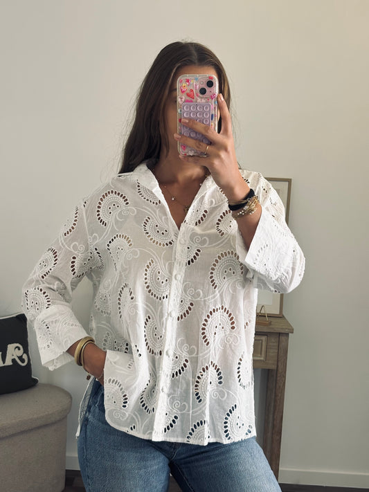Chemise Brodée - Blanche