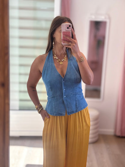 Top Dos Nu - Denim